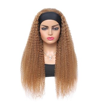 Human hair head band wigs150% density