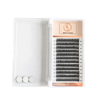 0.15 gris negro largo afilado súper suave elipse pestañas planas