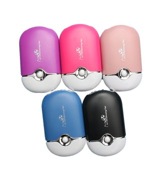 Pestañas Injerto Mini fan a mano Pestañas de la mano de la siembra del enfriador con la cuerda colga